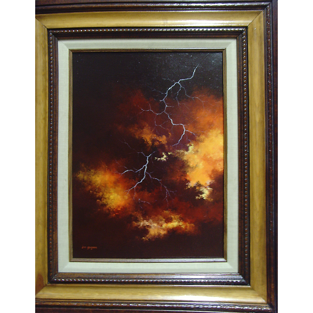 Red Sky with Lightning