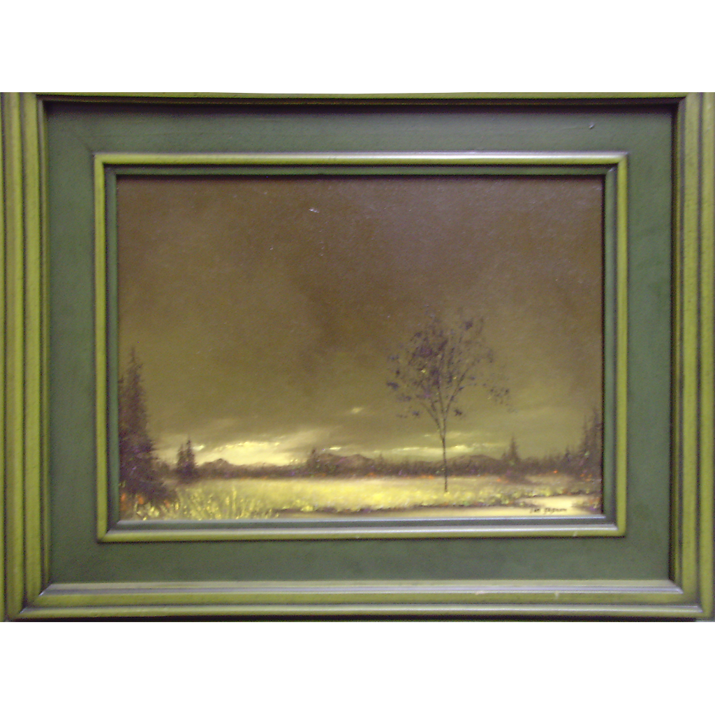 Landscape in Green with Tree