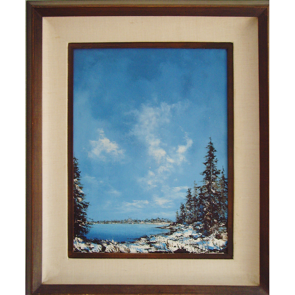 Snowscape with Lake