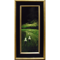 Landscape with Children on Black Velvet