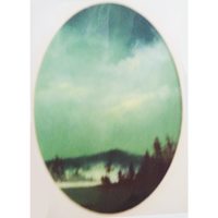 Oval Landscape with Mountain