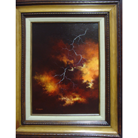 Red Sky with Lightning