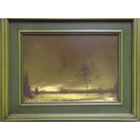 Landscape in Green with Tree