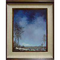 Snowscape with Cabin 