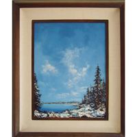 Snowscape with Lake